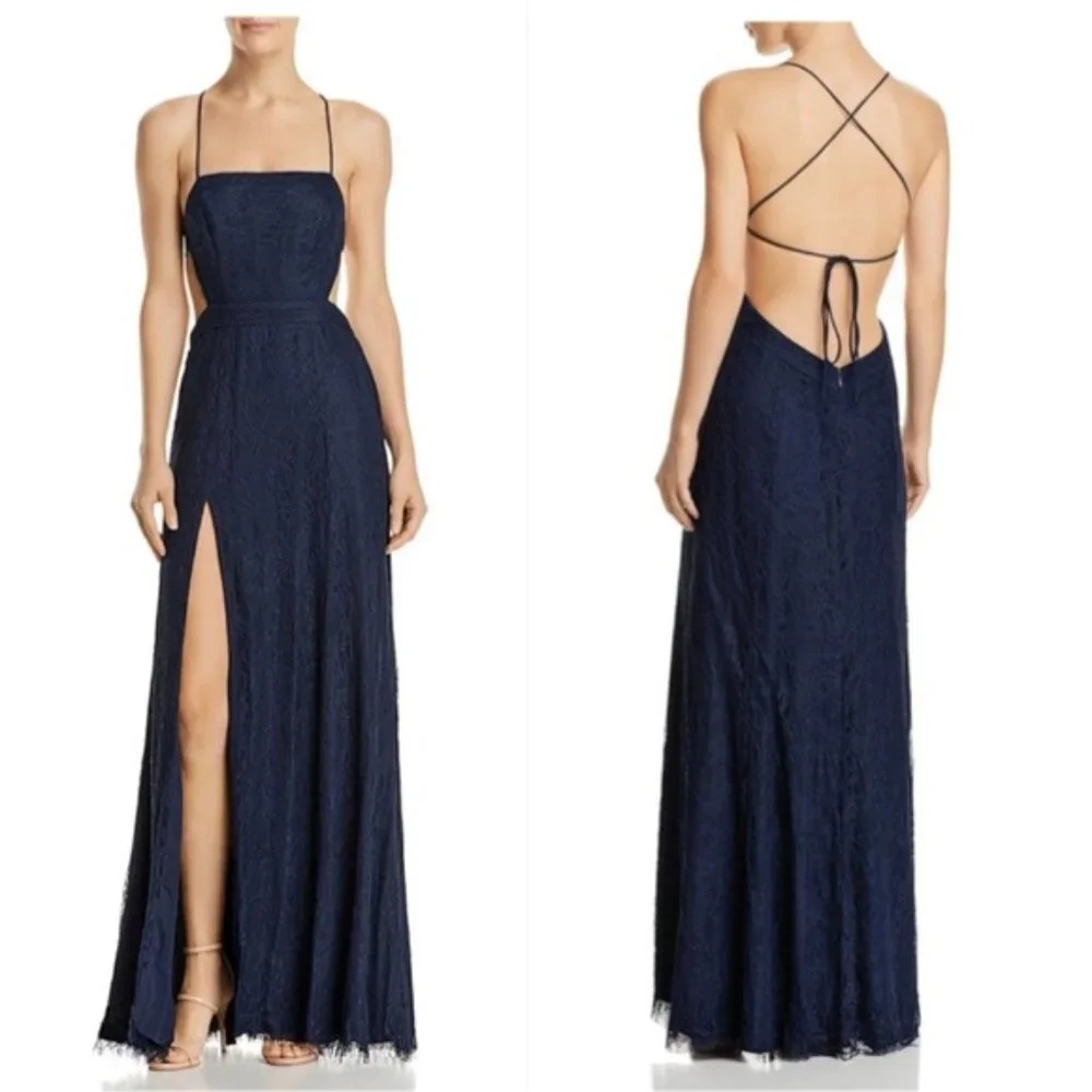 Fame And Partners Adella Lace Full-Length Dress - Picture 1 of 5